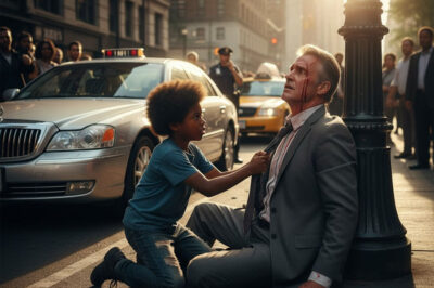 “An orphaned boy risks his own life to save a billionaire — without imagining that the man he rescued is, in reality,