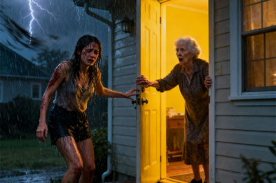 My daughter was thrown out into the storm by her husband, her face bruised and her lips trembling. “Mom… he hit me. He said now that he’s a CEO, he needs a wife who’s ‘more fitting.’” I wiped her tears, helped her inside, and wrapped a warm coat around her shoulders. Then I picked up my phone and dialed a number I’d only used a few times in forty years—only for situations that were truly serious. “Emergency board meeting. I need to speak with… a few people.” That arrogant man had no idea about one simple truth: when a daughter shows up crying on her mother’s porch in the middle of a storm, a seventy-year-old woman can bring his entire empire down in a single morning.