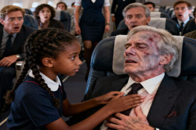 A poor 12-year-old Black girl saved a millionaire on a plane after he suffered a stroke — but what he whispered to her next made her burst into tears…