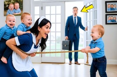 The millionaire returned unannounced—and what he saw the nanny doing with his triplets left him in shock.