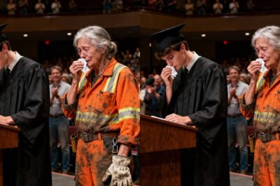 “They used to make fun of me for being the son of a garbage collector—but at graduation, I only said one sentence…and everyone fell silent, with tears in their eyes…”