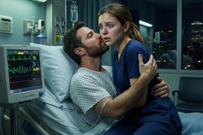 For three years of caring for the handsome CEO in a deep coma, I always kept my distance. But that night… seeing him lying motionless under the cold white light, my heart skipped a beat. I gently leaned down and placed a soft kiss—one secret I believed he would never know. But the moment my lips pulled away, a strong arm suddenly wrapped around my waist. He… held me. His warm breath brushed against my ear: “Don’t leave me again.” And the vital monitor began beeping wildly…