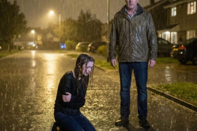 I found my daughter kneeling in the rain, while her husband punished her for buying a new dress. I kicked down the door and told her five words she’ll never forget.
