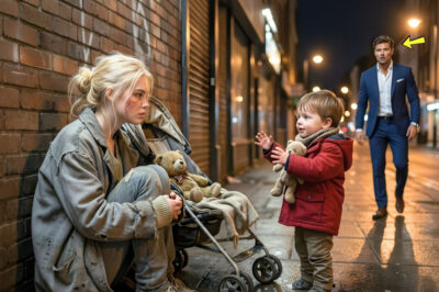 A rich man ignored the beggar until his son stopped, looked back and said, “Dad, that’s Mom.”