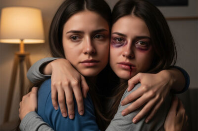 My twin sister showed up beaten and crying. We switched places… and taught her husband a brutal and unforgettable lesson.