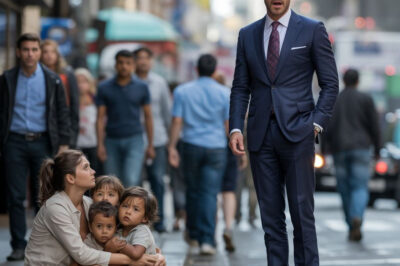 A millionaire saw his ex-girlfriend begging on the street with three children who looked a lot like him — what happened next will break your heart.