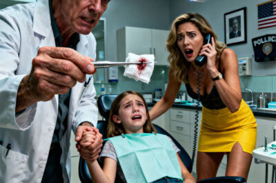 My 12-year-old daughter had been crying from jaw pain for days, unable to eat a single bite. My ex-husband brushed it off: “It’s just baby teeth. Stop overreacting.” The moment he left the house, I took her to the dentist. After examining her, the dentist suddenly turned off the light and locked the door. His voice dropped, his hands trembling slightly. “Stay calm… I need to remove this immediately.” When I saw the sharp, foreign object he pulled from her gum, my blood ran cold. I called the police at once.