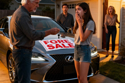 My father asked in surprise, “Sweetheart, why did you come by taxi? Where’s the Mercedes your mom and I gave you for your birthday?” Before I could answer, my husband smiled and said, “That car belongs to my mother-in-law now!” My father went silent for a moment, thinking deeply… And what he did next made me truly proud of him.