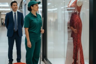 After 7 years of divorce, he found his ex-wife working as a cleaning lady, silently observing a million-dollar dress behind the shop window.