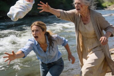 My mother-in-law threw my newborn baby into the river. “You’re deceiving my son! This child isn’t his!” As I desperately tried to jump in to save my baby, something unexpected happened…