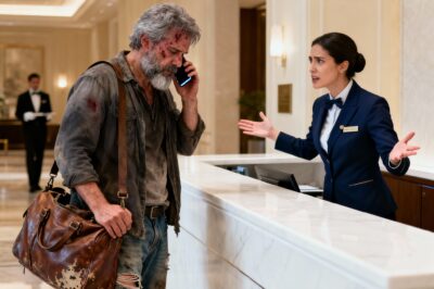 The Farmer Wearing Worn-Out Slippers Was Kicked Out of a 5-Star Hotel by the Receptionist — 5 Minutes Later, the Entire Lobby Fell Silent When He Made a Phone Call