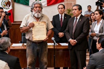 For years they saw him sleeping in the cemetery and talking to himself. No one imagined that on the day of the public signing, that same old man would enter with a notary and change the destiny of the entire town.