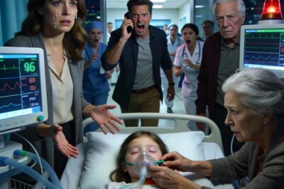 My five-year-old daughter was fighting for her life in the intensive care unit after a terrible fall when my parents called: “Your nephew’s birthday party is tonight – don’t embarrass us. We’ve already sent the bill, transfer the money now.” I cried, “Dad, my daughter is dying!” He coldly replied, “She’ll make it.” When I begged them to visit my daughter, they hung up. An hour later, they burst into the intensive care unit shouting, “The bill’s not paid – what are you waiting for? Family comes first, remember!” When I firmly refused, my mother rushed forward, ripped the oxygen mask off my daughter’s face, and yelled, “It’s over! She’s dead – come with us!” I stood frozen, trembling uncontrollably, and immediately called my husband. The moment he walked in and saw what they had done, his next action left everyone in the room speechless with horror.