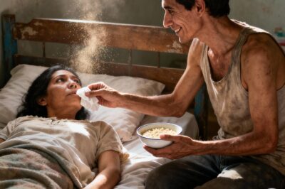 I cared for my paralyzed wife for 5 years. The day I forgot my wallet and returned home, when I opened the door… I was breathless.
