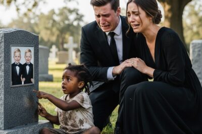 A homeless girl froze when she saw a couple kneeling, sobbing uncontrollably at the grave of their twin sons… Her heart pounding, the girl approached and shouted, “MA’AM! THOSE TWINS AREN’T DEAD… THEY’RE IN AN ORPHANAGE!”
