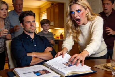 At thanksgiving dinner, my sister stood up and announced, “we voted — and you’re not family anymore.” everyone cheered. I laughed softly and said, “then I guess you won’t need this.” I placed a folder on the table. The moment she opened it, she started screaming.