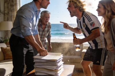 I gifted my parents a $425,000 seaside mansion for their 50th anniversary. When I arrived, my mother was crying and my father trembling — my sister’s family had taken over. Her husband stepped toward my dad, pointed to the door, and yelled, “This is my house, get out!” My sister laughed… until I walked in, and silence fell.