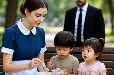 A businessman sees the cleaning lady sharing a plate with her children… and what he does next changes everything…