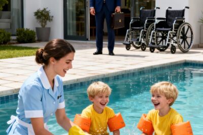 The Millionaire’s Twins Never Smiled — One Morning, He Came Home Unanounced, What the Maid Did With his Twins by the Pool Left Him Speechless