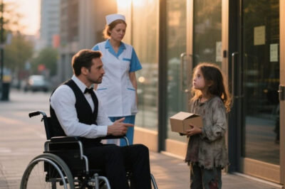 The Billionaire in a Wheelchair Gave Leftovers to a Barefoot Child—What She Did Next Left Him in Tears