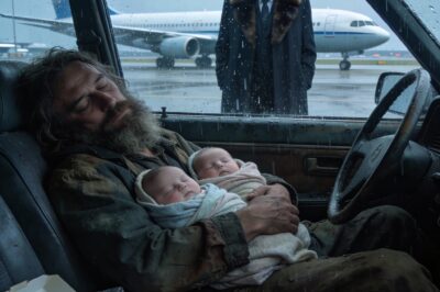 I saw my son sleeping curled up in his car at the airport parking lot, with his twin children holding onto him. I asked quietly, “Where is the $150,000 I put into your startup?” He started crying. “My wife and her family took it all. They told everyone I was crazy.” I felt rage surge through me. I opened the trunk and said calmly, “Grab your things. I’ll handle this.”