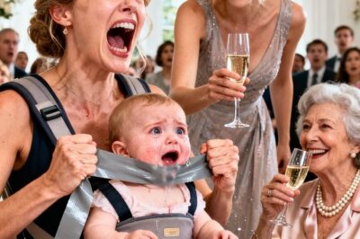 At my sister’s extravagant baby shower, I returned from the bathroom to find my six-month-old daughter’s mouth duct-taped shut. My sister smirked, waving me off. “Relax—she was ruining my vibe with all that crying.” I ripped the tape away, shaking. Then my mother laughed, sipping her champagne. “Can’t you see how peaceful it is? You should thank her.” That was it. I didn’t throw a vase. I put my phone on speaker and dialed 911. What happened next changed my life forever.