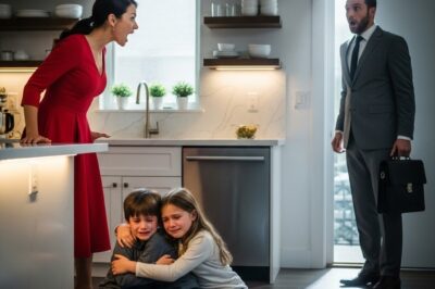 The little girl cried and begged her stepmother, “Don’t hurt us.” Suddenly, her millionaire father came home and saw her and shouted…