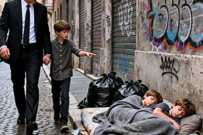 “Dad, stop the car! Those kids in the trash… they look just like me!”