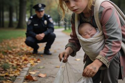A Police Officer Thought He Was Responding to a Routine Call—Until He Found a Homeless Little Girl Collecting Trash While Carrying a Baby… What She Whispered Broke Him
