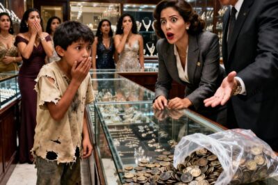 The guard was going to expel him for being poor… until the boy poured thousands of coins onto the counter.
