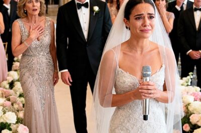 An hour before the wedding, I overheard my fiancé whisper to his mother, “I don’t care about her, I just want her money.” I silently wiped away my tears, walked down the aisle with my head held high, and instead of saying “I do,” I said something that made my mother-in-law clutch her chest right there in the middle of the room…
