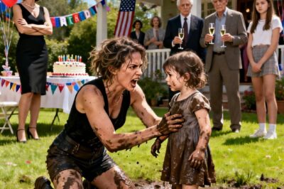 At my niece’s birthday party, my innocent six-year-old daughter accidentally tripped over her, causing her to fall into the mud. Then my sister warned me: “You have 5 minutes to apologize to my daughter, or else.” After that, her spoiled 14-year-old daughter grabbed my little girl’s head and shoved her into the mud in front of everyone, holding her there. Everyone was simply drinking coffee and watching, while my sister began to step on her back with her heel and screamed: “I warned you, and this is what she deserves for ruining my daughter’s birthday.”