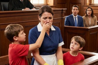 “The millionaire humiliated her in court for being poor, until two children entered shouting a truth that stopped his heart ”
