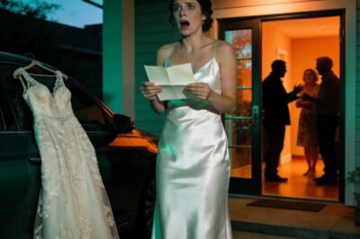The night before my wedding, I arrived happily at my fiancé’s house, dreaming of our future. I was about to ring the bell when I heard his voice behind the door. He was talking to his parents… and what they were saying was not meant for me. I stood motionless, holding my breath. Every word was a betrayal. My blood turned to ice as I understood the truth. I wanted to scream, to run, to disappear. But then, I made a decision that would change everything.