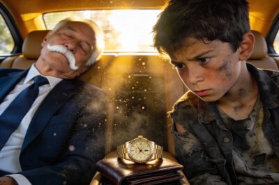 THE BILLIONAIRE PRETENDED TO BE ASLEEP TO TEST HIS DRIVER’S CHILD — HE THOUGHT THE BOY WOULD STEAL FROM HIM, BUT HE CRIED WHEN HE SAW WHAT THE CHILD DID