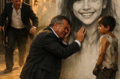 The billionaire, furious, stormed out of his house, ready to beat the orphan boy who was wandering the street and drawing on his wall with charcoal… but suddenly he fell to his knees and burst into tears upon seeing the drawing on the wall, and the truth about the homeless boy was revealed, shaking the entire city…