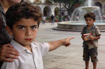 “Mom… he was in your tummy with me,” the boy said, pointing at the street child.