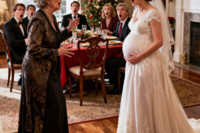 I never told my in-laws that I am the daughter of the Chief Justice of the Supreme Court. When I was seven months pregnant, they forced me to cook the entire Christmas dinner alone. My mother-in-law even made me eat standing up in the kitchen, claiming it was “good for the baby.” When I tried to sit down, she pushed me so violently that I began to miscarry. I reached for my phone to call the police, but my husband snatched it away and mocked me: “I’m a lawyer. You won’t win.” I looked him straight in the eyes and said calmly: “Then call my father.” He laughed as he dialed, unaware that his legal career was about to end.